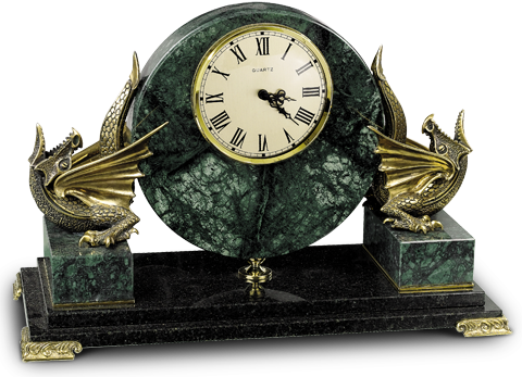 Каминные часы из бронзы